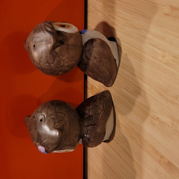 Brown and White Owl Salt & Pepper Set - Picture 2 of 4
